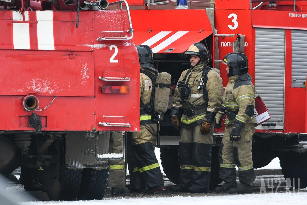 В Кемерове на дороге полностью сгорела иномарка